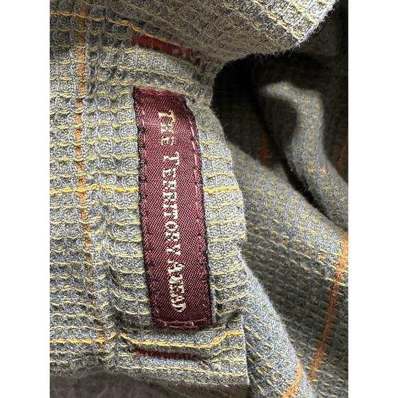 VINTAGE The Territory Head Shirt Adult 2XL XXL Green Plaid Preppy Casual Mens - Picture 5 of 12